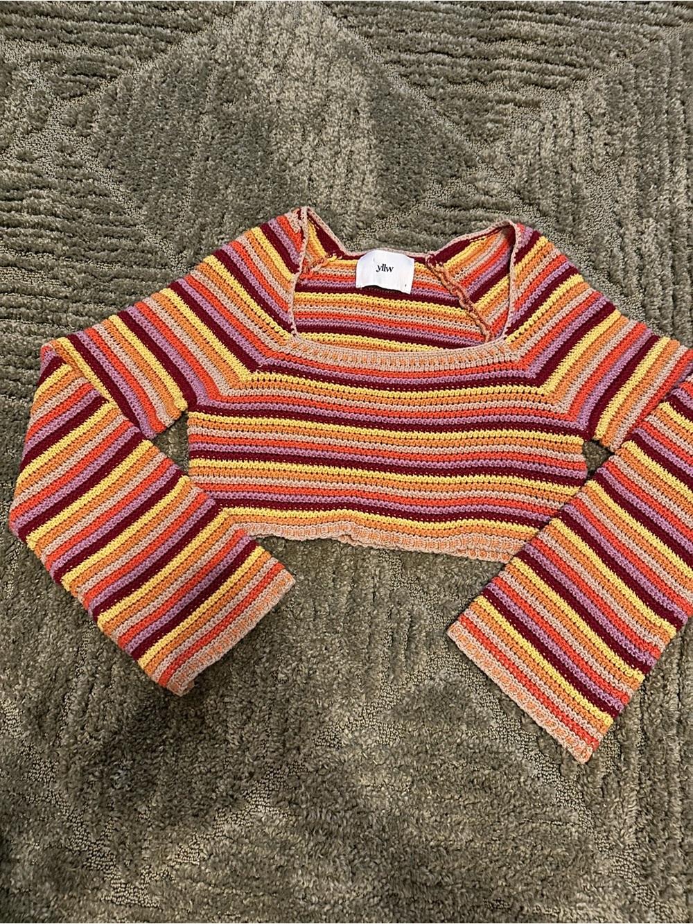 Multi crop knit sweater